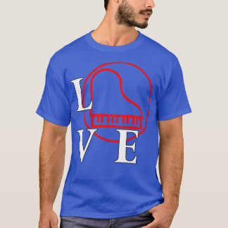 Camiseta Eu adoro tocar Piano para amante de pianista