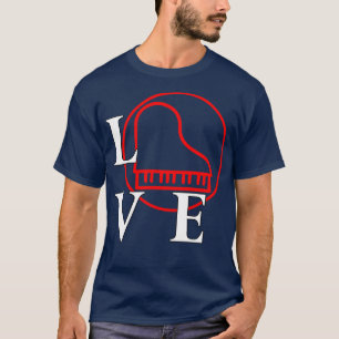 Camiseta Eu adoro tocar Piano para amante de pianista