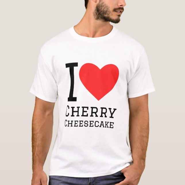 Camiseta Eu adoro torta de cereja (Frente)