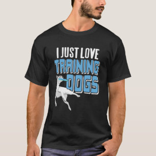 Camiseta Eu Adoro Treinar Cães Legal Retro Presente