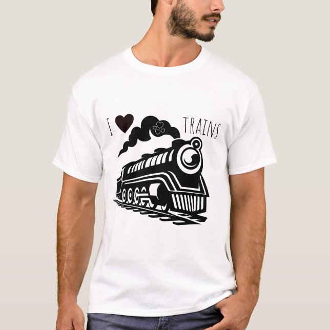 Camiseta Eu Adoro Trens (Frente)