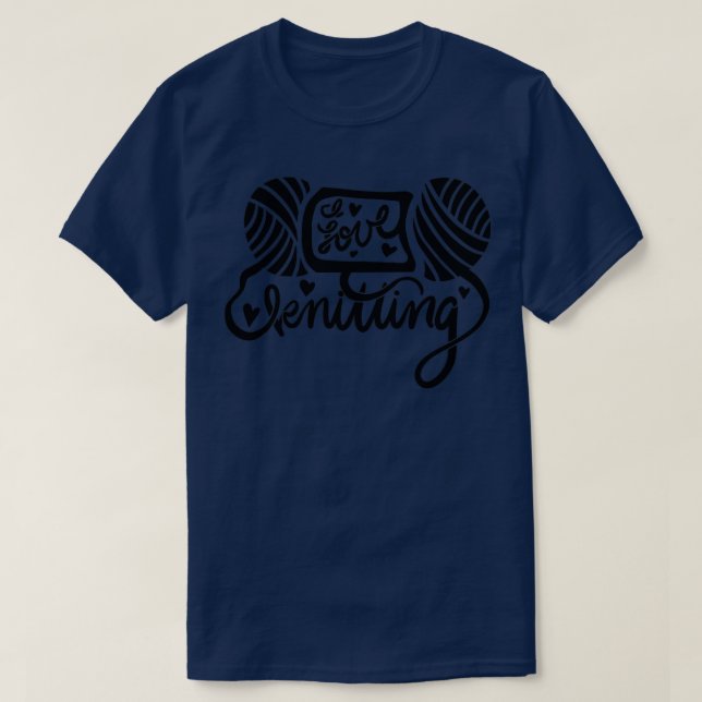 Camiseta Eu adoro tricô1 (Frente do Design)
