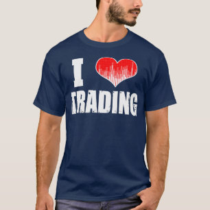 Camiseta Eu Adoro Trocar Stocks Forex Trader Heart 2