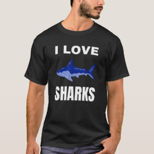 Camiseta Eu adoro tubarões