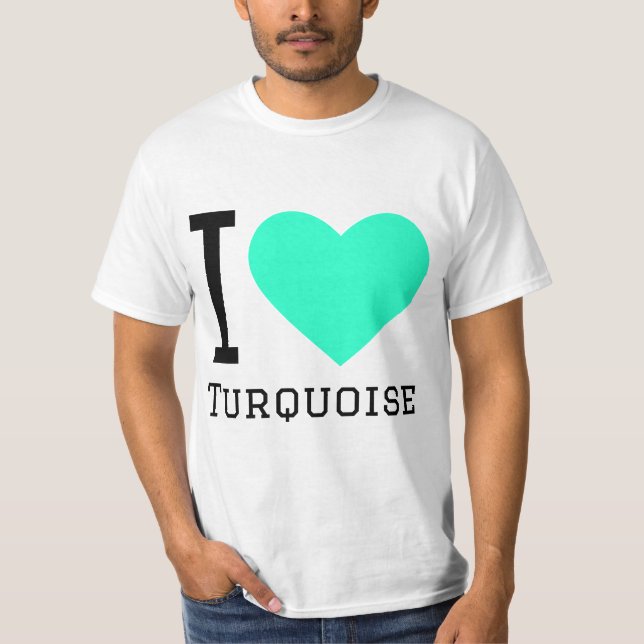 Camiseta Eu adoro turquesa (Frente)
