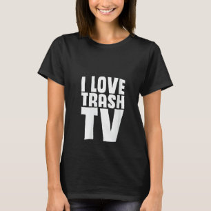 Camiseta Eu adoro TV Trash TV Televisão Torta Ventilador