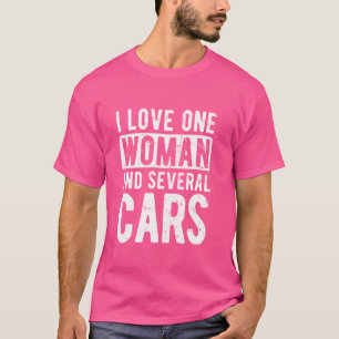 Camiseta EU ADORO UMA MULHER E VÁRIOS CARROS DE Casal