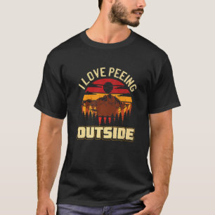 Camiseta eu adoro urinar fora do vintage retro caminhador