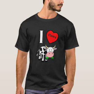 Camiseta Eu adoro vacas Eu amo vacas