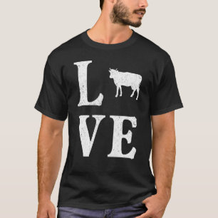 Camiseta Eu Adoro Vacas Vaca Fazenda Farmeira Leiteira