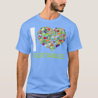 Camiseta Eu adoro vegetais Frutas vegetais