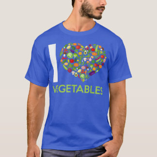 Camiseta Eu adoro vegetais Frutas vegetais