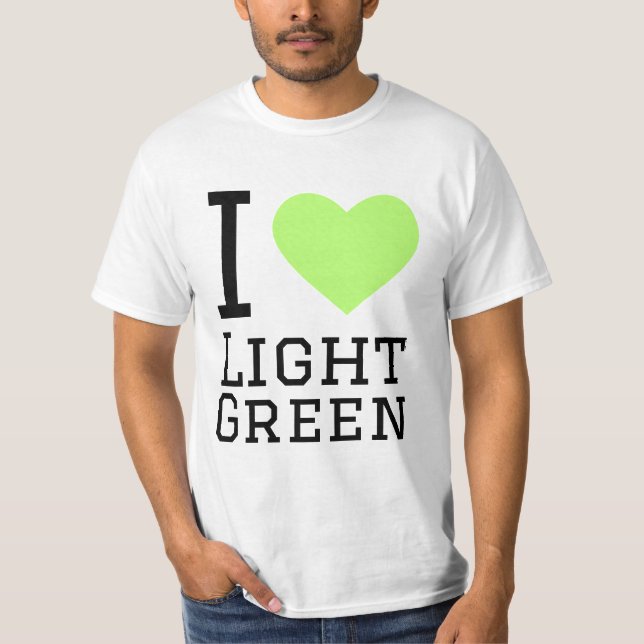 Camiseta Eu adoro verde-claro (Frente)