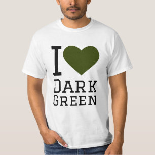Camiseta Eu adoro verde escuro