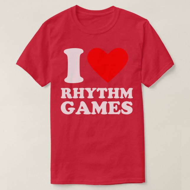 Camiseta Eu adoro Videos games de ritmo (Frente do Design)