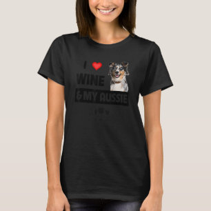 Camiseta Eu Adoro Vinho E Minha Mãe Aussie Pai Sheph Austra