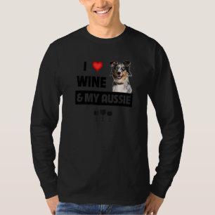 Camiseta Eu Adoro Vinho E Minha Mãe Aussie Pai Sheph Austra
