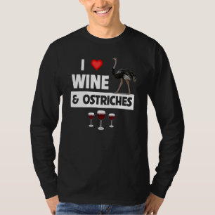 Camiseta Eu Adoro Vinho E Ostras Bebendo Zoo Selvagem