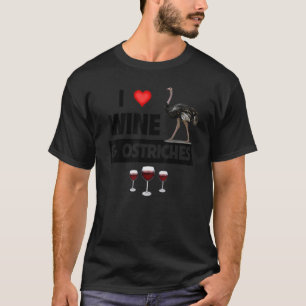 Camiseta Eu Adoro Vinho E Ostras Bebendo Zoo Selvagem