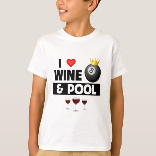 Camiseta Eu Adoro Vinho E Piscina Stick 8 Ll Bolsas P