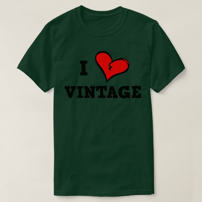 Camiseta Eu adoro vintage (Frente do Design)