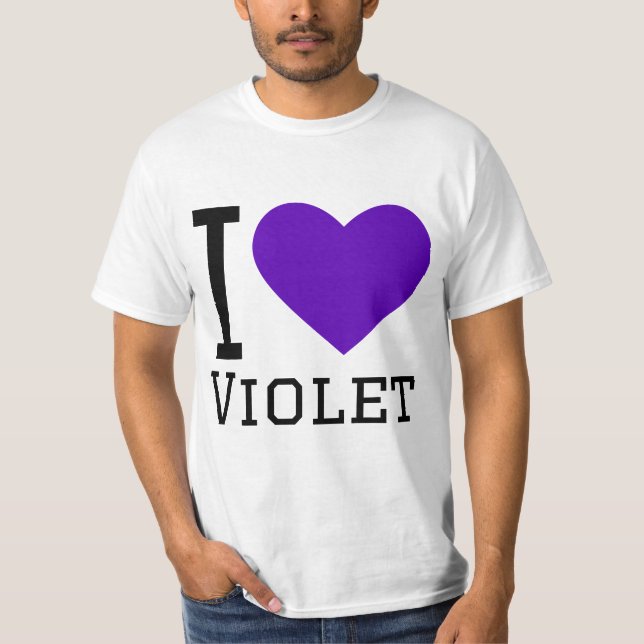 Camiseta Eu adoro violeta (Frente)