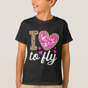 Camiseta Eu Adoro Voar Cheer Panfleto de Cheerleader Panfle