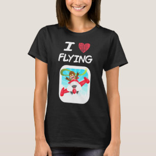 Camiseta Eu Adoro Voar Uma Paixão Excelente Ou Ideia De Hob