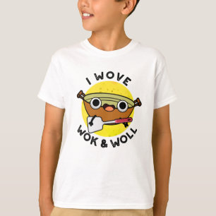 Camiseta Eu Adoro Wok E Woll Cute Chinês Wok Pun