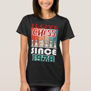 Camiseta Eu adoro xadrez desde 1978
