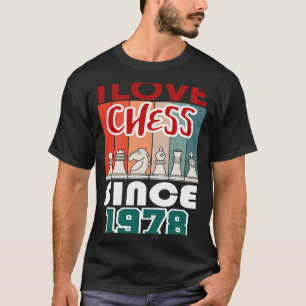Camiseta Eu adoro xadrez desde 1978