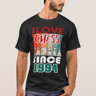 Camiseta Eu adoro xadrez desde 1994