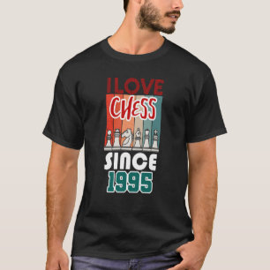 Camiseta Eu adoro xadrez desde 1995