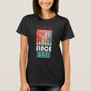 Camiseta Eu adoro xadrez desde 1998