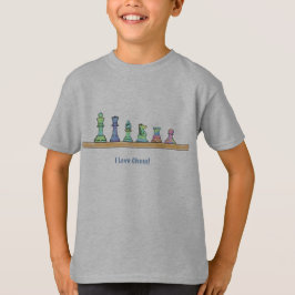 Camiseta Eu Adoro Xadrez! T-shirt infantil