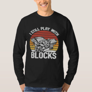 Camiseta Eu Ainda Brinco Com Blocos, Ponta De Vintagem Do S