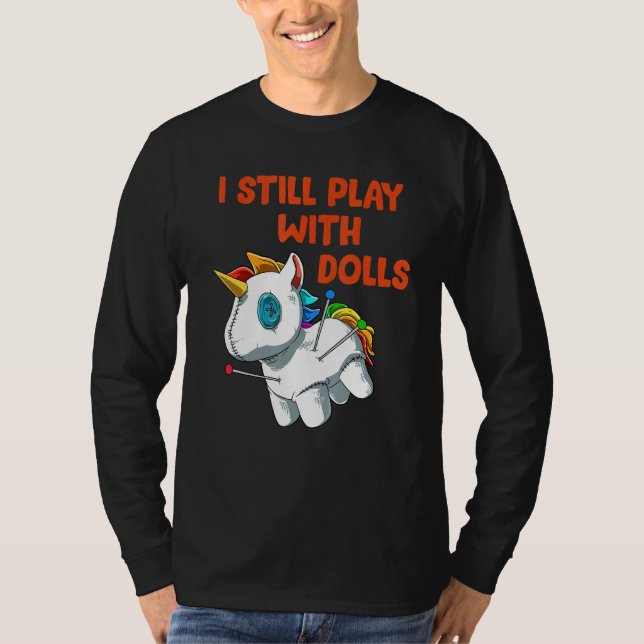 Camiseta Eu Ainda Brinco Com Dolls Voodoo Doll Unicorn (Frente)