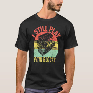Camiseta Eu ainda toco com blocos Mecani do Carro vintage r