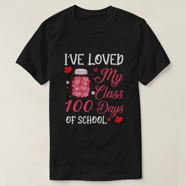 Camiseta eu amei minha classe 100 dias de escola (Frente do Design)