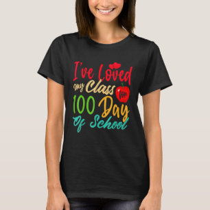Camiseta Eu amei Minha Turma Por 100 Dias De Escola Coração