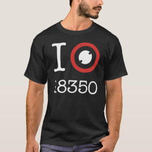 Camiseta Eu amo 18350 baterias do Li-Íon