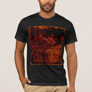 Camiseta Eu amo 1938 - t-shirt vermelho do vintage da noite