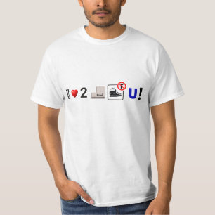 Camiseta Eu amo 2 INCORPORO o tain U