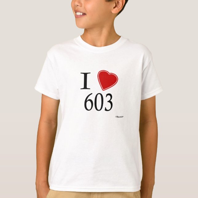 Camiseta Eu amo 603 Manchester (Frente)