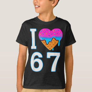Camiseta Eu Amo 67 Meme Coração 6 7 Mercadorias Coisas Seis