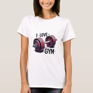 Camiseta Eu amo a academia