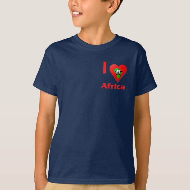 Camiseta Eu amo a África (Frente)