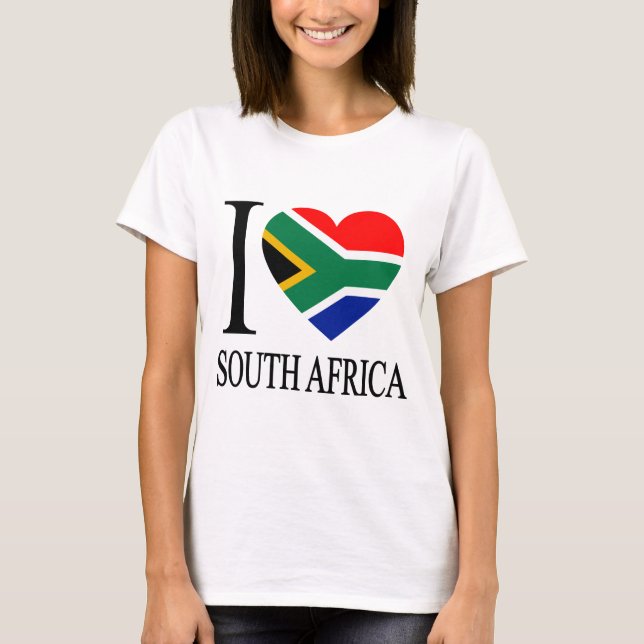 Camiseta Eu amo a África do Sul (Frente)