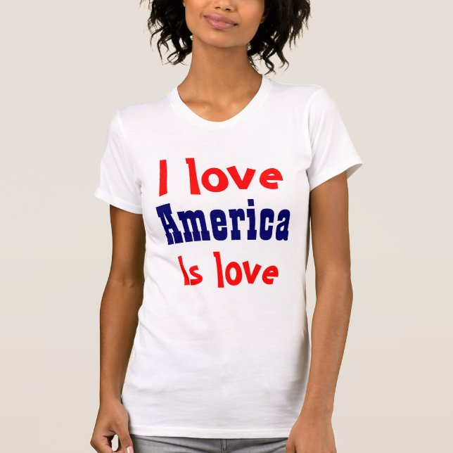 Camiseta Eu amo a América (Frente)