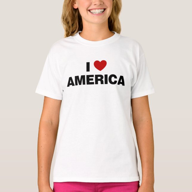 Camiseta Eu amo a América (Frente)